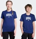 T-Shirt ADIDAS SPORTSWEAR "J COLLEG T", M&auml;dchen, Gr. 164, blau (dunkelblau),