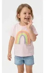T-Shirt BLUE SEVEN, M&auml;dchen, Gr. 98, rosa, Single Jersey, Obermaterial: 100%