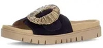 Pantolette GABOR "Pantolette", Damen, Gr. 38, blau, Schuhe Pantolette