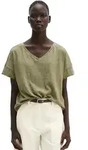 T-Shirt MARC O'POLO "aus Slub-Jersey", Damen, Gr. XL, pure sage, Obermaterial:...