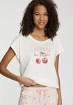 Pyjamaoberteil VIVANCE DREAMS, Damen, Gr. 40/42, ecru, Single Jersey,...