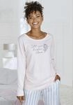 Pyjamaoberteil VIVANCE DREAMS, Damen, Gr. 44/46, rosa, Single Jersey,...