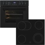 exquisit Backofen-Set "EHE367-HBZ-120 mattschwarz" Backofen ...