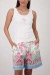 Tanktop MONARI "Top Flamingo", Damen, Gr. 36, ecru, Web, Obermaterial: 95% Baumwolle,