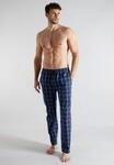 Pyjamahose TOM TAILOR, Herren, Gr. 48, N-Gr, blau, dunkel, karo, Popeline,