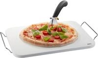 GEFU Pizzastein "Set: Pizzastein DARIOSO mit Gestell + Pizzaschneider +