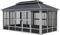 Sojag Pavillon "Olan 1017 Grau -Schwarz" 310x529,5x291cm
