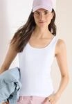 Tr&auml;gertop CECIL, Damen, Gr. L (42), wei&szlig;, wei&szlig;, Web, 100% Baumwolle, unifarben,