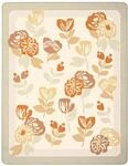 Biederlack Wohndecke "Wohndecke Bloom Frame" florales Design mit Zierstich