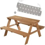 Kindersitzgruppe ROBA "Picknick for 4 Outdoor +, Teakholz-Optik", braun (teakholz,