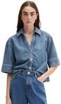 Jeansbluse MARC O'POLO "aus Organic Cotton-Lyocell-Mix", Damen, Gr. XS, medium...