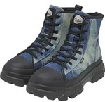 Stiefel BUFFALO "Buffalo cade lace up hi", Damen, Gr. 36, blau, Kunstfaser,
