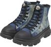 Stiefel BUFFALO "Buffalo cade lace up hi", Damen, Gr. 36, blau, Kunstfaser,