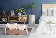 Kayoom Stauraumhocker "Hocker Zora 125 2er-Set, samtweicher Stoffbezug,runde...