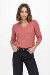 V-Ausschnitt-Pullover ONLY "ONLCAMILLA V-NECK L/S PULLOVER KNT NOOS", Damen, Gr. XL,