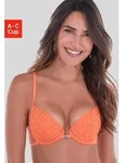 Push-up-BH S.OLIVER "BH mit B&uuml;gel, Lilou", Damen, Gr. 85, Cup B, orange...