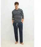 Schlafanzug MARC O'POLO "Mix N Match Cotton", Herren, Gr. M (50), blau (schwarz...