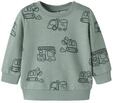 Sweatshirt NAME IT "NBMKOMMA LS SWEAT UNB", Jungen, Gr. 56, gr&uuml;n milieu,...