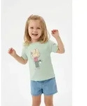 T-Shirt BLUE SEVEN, M&auml;dchen, Gr. 98, gletscher, Single Jersey, Obermaterial:...
