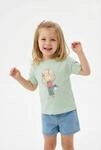 T-Shirt BLUE SEVEN, M&auml;dchen, Gr. 98, gletscher, Single Jersey, Obermaterial:...