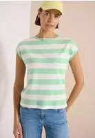 Rundhalsshirt CECIL, Damen, Gr. L (42), juicy lime, Web, 100% Baumwolle,...