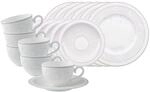 Geschirr-Set VILLEROY & BOCH "Kaffeeservice Gray Pearl 18er Set wei&szlig;", wei&szlig;, 18,