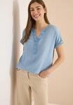 Kurzarmbluse CECIL, Damen, Gr. M (40), light blau wash, Stoff, 100% Viskose,