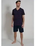 Shorty BUGATTI, Herren, Gr. 48, rot (rot, dunkel, ringel), Single Jersey,
