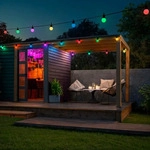 HAMA LED-Lichterkette "LED Lichterkette Outdoor (mit App, 12 Gl&uuml;hbirnen, 16 Mio.
