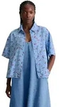 Kurzarmbluse MARC O'POLO DENIM "aus LENZINGTM ECOVEROTM-Baumwolle-Mix", Damen,...