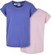 T-Shirt URBAN CLASSICS "Urban Classics Damen Girls Organic Extended Shoulder Tee