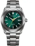 Quarzuhr CITIZEN, silber (silberfarben, gr&uuml;n), Armbanduhren, Herren, Quarzuhr,