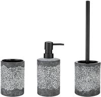 WENKO Badaccessoire-Set "Anfo" bestehend aus Seifenspender, WC-Garnitur,