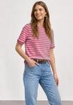 T-Shirt STREET ONE, Damen, Gr. 34, rosa (blush berry), Web, 100% Baumwolle,