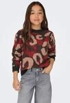 Rundhalspullover KIDS ONLY "KOGWILD L/S JQ O-NECK KNT", M&auml;dchen, Gr. 122/128,
