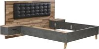 FORTE Bettanlage "Ricciano" Set, 3 Stk. tlg. mit 2 Nachttischen und...