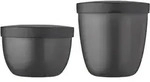 Lunchbox MEPAL "Snackpots Ellipse 350 & 500 ml 2er Set", schwarz (nordic...