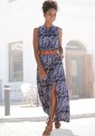 Vivance Maxikleid "mit Seitennahttaschen und Schlitz" Seitennahttaschen lockeres