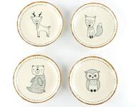 Teller-Set CREATABLE "Freunde des Waldes, Teller 21 cm, 4-tlg.", beige (bunt), 4,