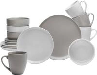 van Well Kombiservice "Geschirr-Set Stockholm, 16-teilig" rund, sand/taupe,