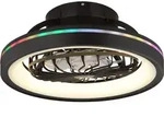 GLOBO LIGHTING Deckenleuchte "DEANNE", schwarz matt, &Oslash; 48cm H: 20cm, 1 Stk.,