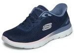 Slip-On Sneaker SKECHERS "SUMMITS", Damen, Gr. 36, navy, Textil, Schuhe,