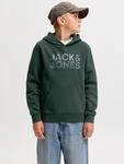 Kapuzensweatshirt JACK & JONES JUNIOR "JJECORP mit Druck, K&auml;ngurutasche,