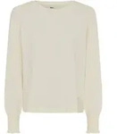 Langarmshirt BRAX "Style CAITLIN L", Damen, Gr. 38, hellbeige, 95% Baumwolle, 5%