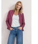 Kurzblazer STREET ONE, Damen, Gr. 42, schwarz clouded blush, Stoff, 76%...