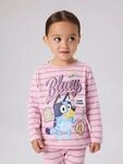 T-Shirt NAME IT "NMFJONA BLUEY LS NREG TOP BOX NOOS SKY", M&auml;dchen, Gr. 92, rosa