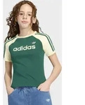 T-Shirt ADIDAS ORIGINALS "3S SL TEE", M&auml;dchen, Gr. 140, collegiate gr&uuml;n, warm