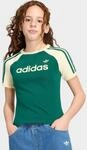 T-Shirt ADIDAS ORIGINALS "3S SL TEE", M&auml;dchen, Gr. 140, collegiate gr&uuml;n, warm