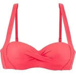 Bandeau-Bikini-Top LASCANA "Ronda", Damen, Gr. 36, Cup D, blau (koralle),