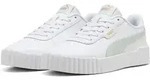 Sneaker PUMA "CARINA 30", Damen, Gr. 40,5, puma wei&szlig;, crme de mint, Leder,